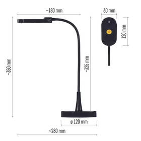 Stolní LED lampička EMOS White & Home, 5,5W černá

 obrázek produktu 6 z 8