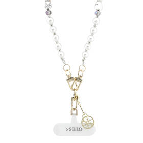 Popruh na krk Guess Crossbody Pearl and 4G Charm bílý

 obrázek produktu 2 z 4