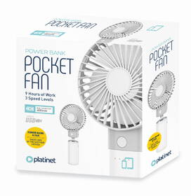 Ventilátor PLATINET Rechargeable Desk Fan 4000mAh Power Bank bílý

 obrázek produktu 1 z 2