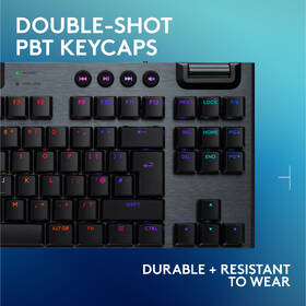 Klávesnice Logitech G915 X Lightspeed TKL Wireless, US layout černá barva
