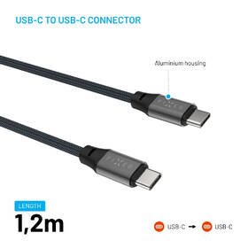 Kabel FIXED magnetický USB-C/USB-C, PD, 240W, 1,2m šedý

 obrázek produktu 4 z 10