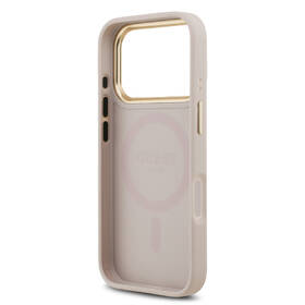 Kryt na mobil Guess PU Leather 4G Gold Frame MagSafe na Apple iPhone 17 Pro růžový

 obrázek produktu 6 z 7
