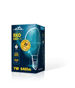 Žárovka LED ETA EKO LEDka mini globe 7W, E14, teplá bílá 

 obrázek produktu 3 z 3