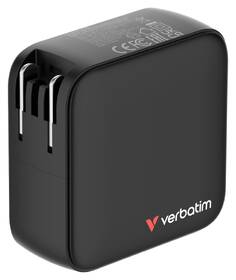 Cestovní adaptér Verbatim Mini GaN LCD, 2x USB-C PD 100 W, 1x USB-A QC 3.0, černá černý

 obrázek produktu 5 z 10