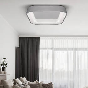 Stropní svítidlo Solight čtvercové Treviso, 48W, 2880lm, stmívatelné, dálkové ovládání šedé

 obrázek produktu 5 z 7