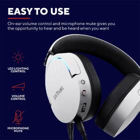 Headset Trust GXT 490W FAYZO, USB bílý

 obrázek produktu 10 z 14