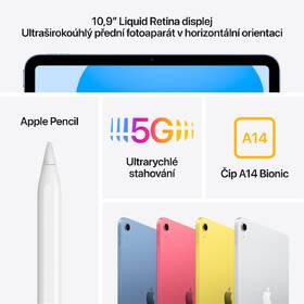 Dotykový tablet Apple iPad 10.9 (2022) Wi-Fi + Cellular 64GB - Silver 

 obrázek produktu 4 z 7