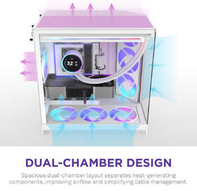 Case NZXT H9 Flow RGB+ bílá barva
