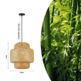 Závěsné svítidlo IMMAX BOHO HILO, D38cm, E27. bambus černé/hnědé

 obrázek produktu 2 z 5