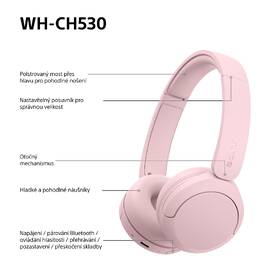 Sluchátka Sony WH-CH530 růžová

 obrázek produktu 13 z 14
