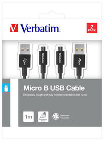 Kabel Verbatim USB/micro USB, 1m + 1m černý

 obrázek produktu 2 z 2