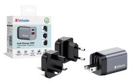 Cestovní adaptér Verbatim GNC-35 GaN 35W, 1x USB-C PD 35W, 1x USB-A QC 3.0 stříbrný

 obrázek produktu 5 z 6