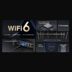 Router Mercusys MR90X, AX6000 Dual-Band Wi-Fi 6 černý

 obrázek produktu 3 z 7