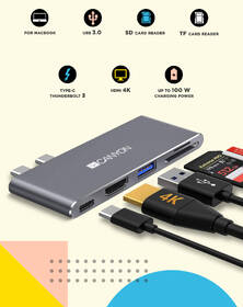 Dokovací stanice Canyon DS-5 5v1 Thunderbolt 3 - Apple Mackbook šedá

 obrázek produktu 18 z 19