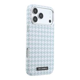 Kryt na mobil Karl Lagerfeld PU Houndstooth Resin Plate MagSafe na Apple iPhone 17 Pro Max modrý

 obrázek produktu 3 z 6