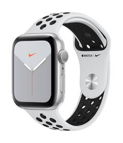 Chytré hodinky Apple GPS 44mm pouzdro ze stříbrného hliníku - platinový/černý sportovní řemínek Nike 

 obrázek produktu 2 z 3