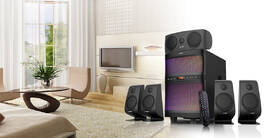Reproduktory Fenda F&D F5060X 5.1, bluetooth, rádio, USB, SD,  dálkové ovládání černé

 obrázek produktu 3 z 4
