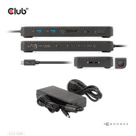 Dokovací stanice Club3D Thunderbolt 4, 3xUSB-C, 3xUSB-A, PD černá

 obrázek produktu 2 z 5