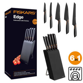 Sada kuchyňských nožů Fiskars 5 ks + blok 

 obrázek produktu 1 z 3