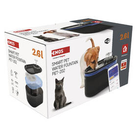 Chytrá fontánka EMOS GoSmart Pet Care, 2,6 l, Wi-Fi černá

 obrázek produktu 17 z 18