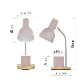 Stolní LED lampička EMOS Poppy, max. 25 W, žárovka E27, IP20 růžová

 obrázek produktu 7 z 8