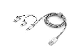 Kabel Verbatim USB/micro USB + USB-C + Lightning, 1m stříbrný

 obrázek produktu 2 z 5