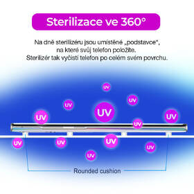 UV sterilizátor FIXED pro mobilní telefony, bezdrátové nabíjení bílý

 obrázek produktu 6 z 9