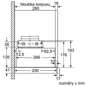 Odsavač par Siemens LI63LA526 stříbrná barva
