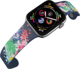 Řemínek Mi-Band na Apple Watch 42/44/45/49 mm - motiv Jelen v abstrakci , modrý 

 obrázek produktu 3 z 3