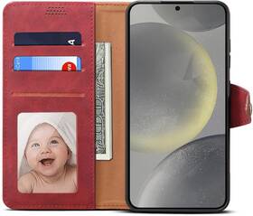 Pouzdro na mobil flipové Lenuo Leather na Samsung Galaxy S24+ 5G červené

 obrázek produktu 1 z 3