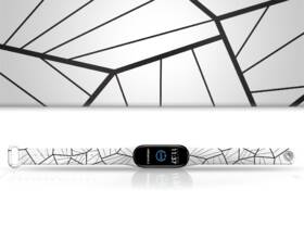 Řemínek Mi-Band na Xiaomi Mi Band 3/4 - motiv Mnohoúhelníky, bílý 

 obrázek produktu 1 z 3