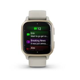 Chytré hodinky Garmin Venu Sq 2 Music - Cream Gold/ French Gray Silicone Band 

 obrázek produktu 2 z 8