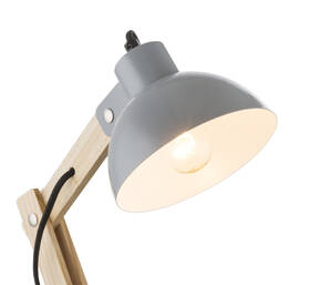 Stolní lampička GLOBO Tongariro, 1xE27, 40W šedá/dřevo

 obrázek produktu 1 z 1
