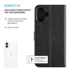 Pouzdro na mobil flipové FIXED Opus na Apple iPhone 16 Plus černé

 obrázek produktu 2 z 7