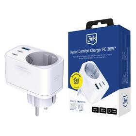 Nabíječka do sítě 3mk Comfort GaN 2xUSB-C/USB-A 30W bílá

 obrázek produktu 8 z 9