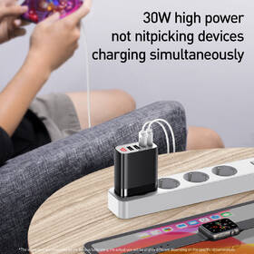 Nabíječka do sítě Baseus Mirror Lake Digital Display 4xUSB Travel Charger 30W černá

 obrázek produktu 4 z 6