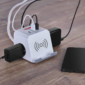 Kabel prodlužovací EMOS kostka, 2x zásuvka, 2×USB-A + 1×USB-C+ bezdrátové nabíjení, 2m bílý

 obrázek produktu 7 z 9