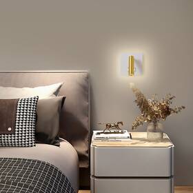 Nástěnné svítidlo IMMAX GOAL LED, 2 vypínače, 7W bílé/zlaté

 obrázek produktu 5 z 8