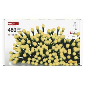 LED řetěz EMOS 480LED cherry řetěz - kuličky, 48 m, venkovní i vnitřní, teplá bílá, programy, časovač 

 obrázek produktu 3 z 6
