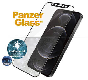 Tvrzené sklo PanzerGlass Edge-to-Edge Antibacterial s Anti-BlueLight vrstvou na Apple iPhone 12/12 Pro černé

 obrázek produktu 1 z 2