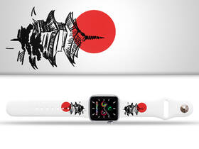 Řemínek Mi-Band na Apple Watch 42/44/45/49 mm - motiv Japonsko, bílý 

 obrázek produktu 1 z 3