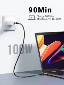 Kabel UGREEN USB-C/USB-C, 100W, 1,5m černý

 obrázek produktu 2 z 6