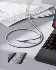 Kabel Voltme Powerlink Rugg Series USB-C/USB-C, CTC 3A/60W 1m šedý

 obrázek produktu 2 z 2