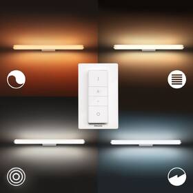 Nástěnné svítidlo Philips Adore White Ambiance nad zrcadlo, 67cm bílé

 obrázek produktu 3 z 8
