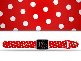 Řemínek Mi-Band na Apple Watch 42/44/45/49 mm - motiv Puntikatý, bílý 

 obrázek produktu 1 z 3