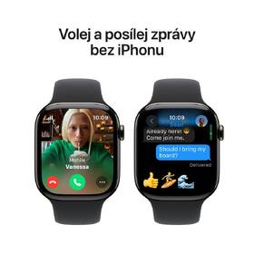 Chytré hodinky Apple GPS + Cellular 46mm pouzdro z břidlicově šedého titanu - černý sportovní řemínek - S/M 

 obrázek produktu 6 z 8