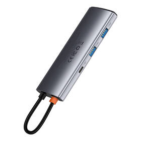 USB Hub Baseus Metal Gleam Series 7v1 HUB USB-C (USB-C PD 100W, USB-C, 2x USB 3.0, HDMI, SD/TF port) šedý

 obrázek produktu 2 z 10