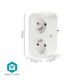 Chytrá zásuvka Nedis SmartLife, měřič spotřeby, dálkově ovladatelná, Wi-Fi, IP21, 3680 W bílá

 obrázek produktu 4 z 11