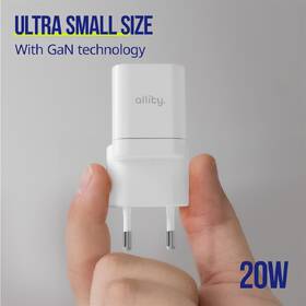 Nabíječka do sítě Allity GaN PD, 1x USB-C + USB 20W bílá

 obrázek produktu 2 z 5