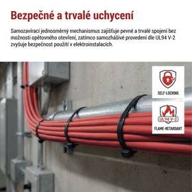Stahovací pásky EMOS 300×4,8MM, 100KS černé

 obrázek produktu 7 z 10